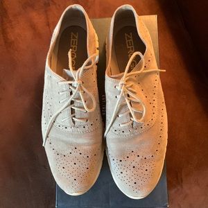 Cole Haan Zero Grand Wing Oxford in Ironstone Suede 9.5B women’s.